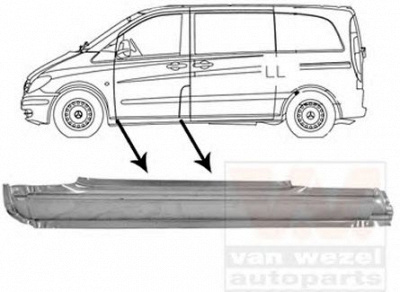 VAN WEZEL 3080101 -  Накладка порога